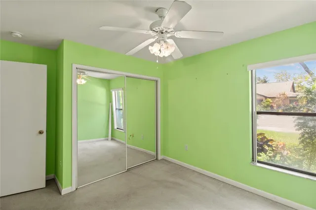 a view of an empty room and window