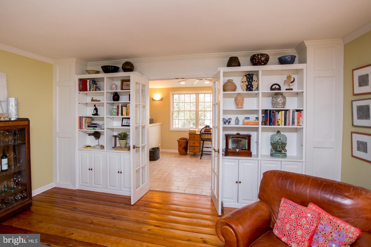 4774 Lower Mountain Road New Hope, PA 18938 - Photo 6 of 26 Great room built-ins with French door