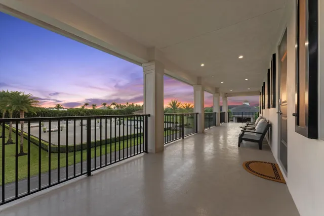 a view of balcony with workspace