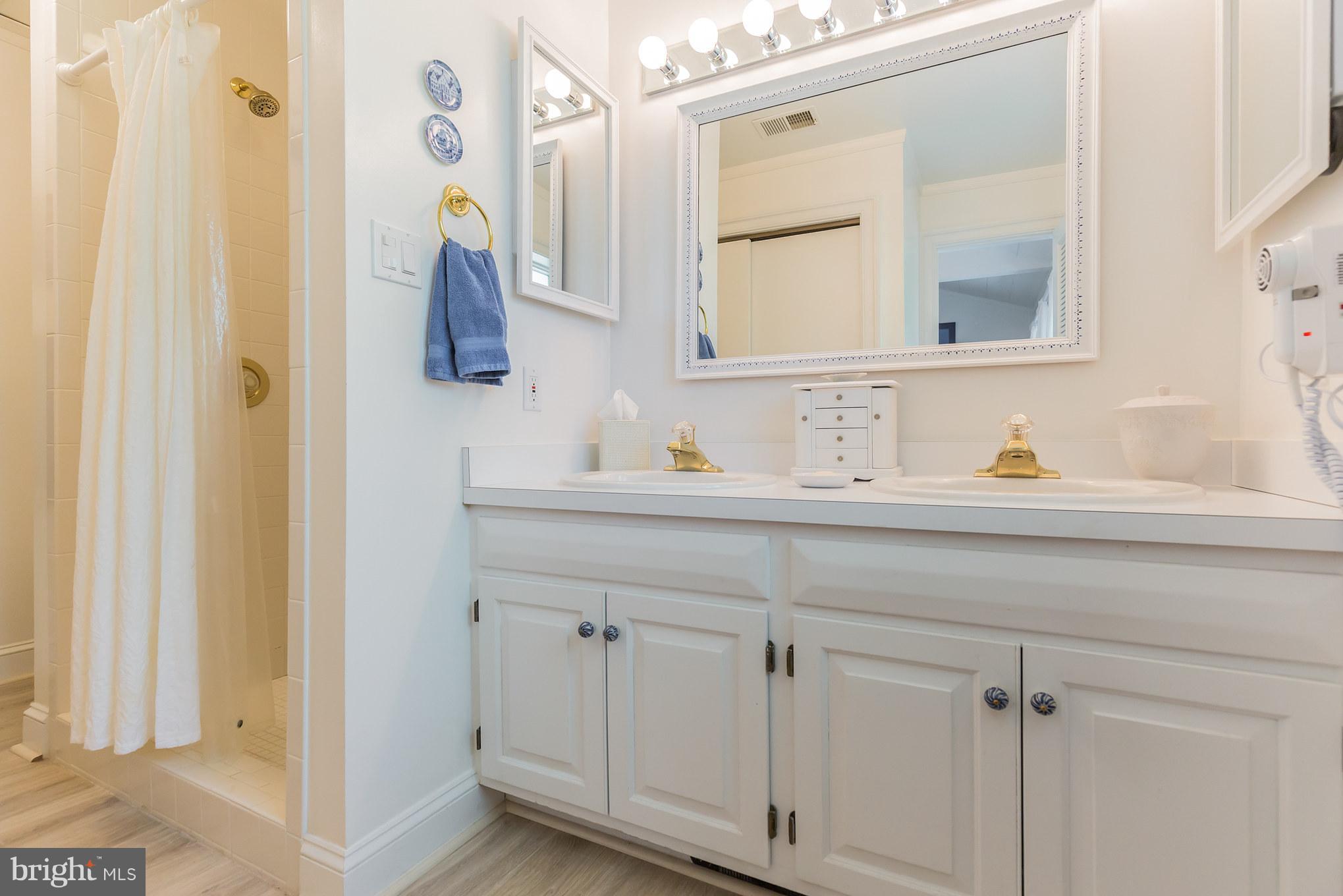 510 Swaggers Point Road Solomons, MD 20688 - Photo 16 of 30 a bathroom with a sink and a mirror