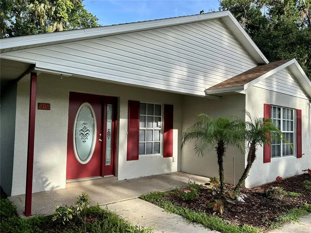 a front view of a house