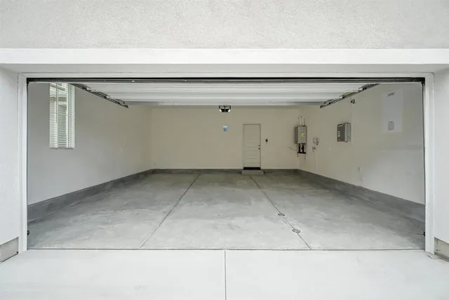 a view of a garage