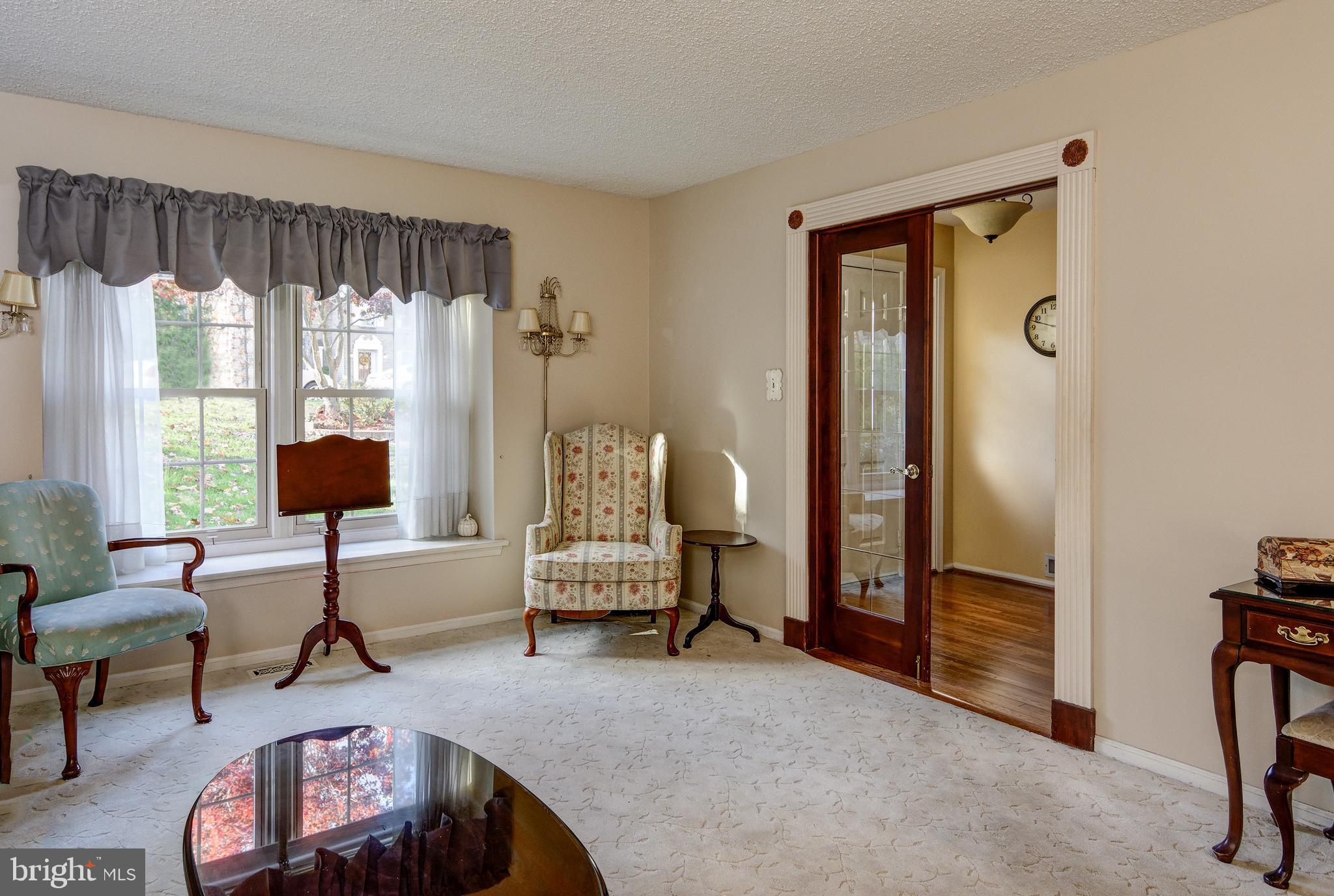 57 Penn Road Voorhees, NJ 08043 - Photo 4 of 35 Double French Doors Open To A Plush Living Space