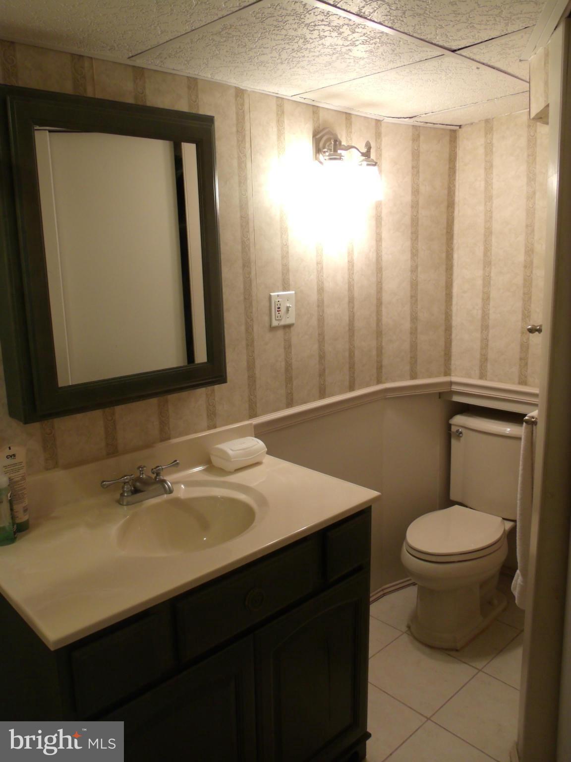 5214 Light Street Springfield, VA 22151 - Photo 22 of 27 a bathroom with a sink toilet and mirror