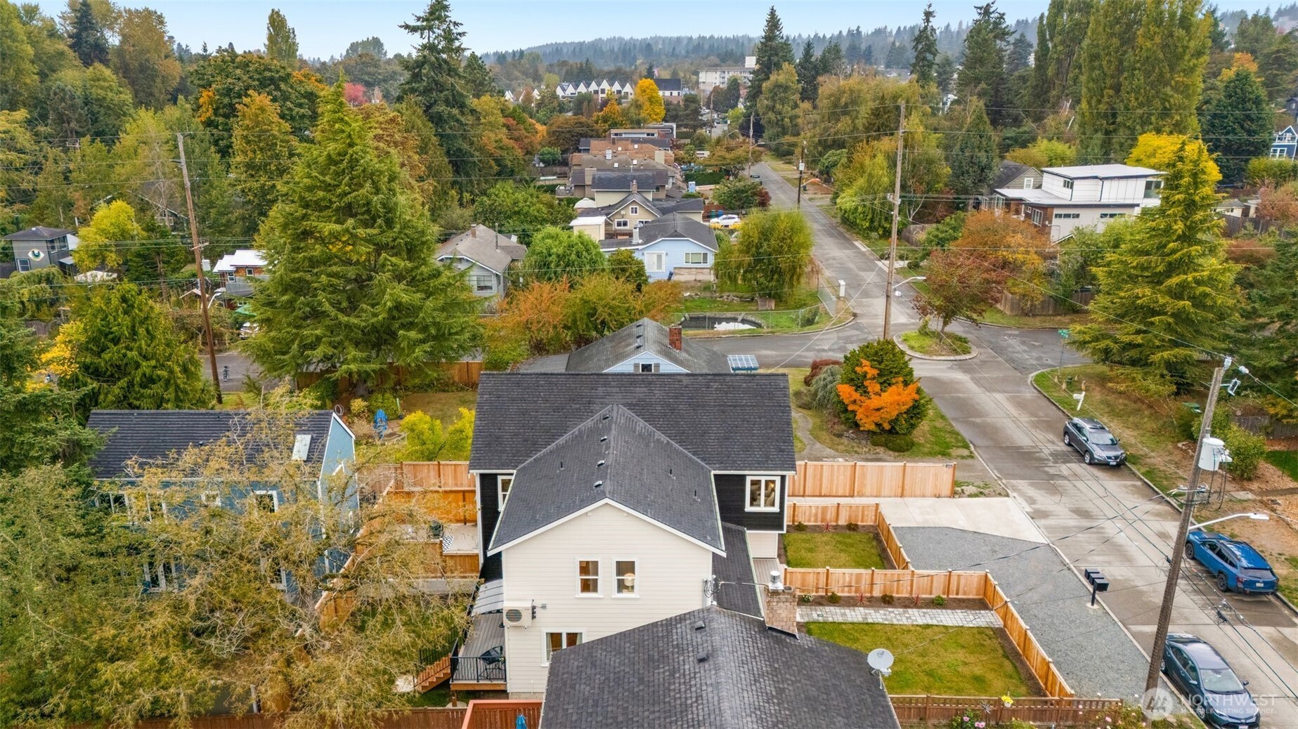 9253 6th Avenue Northwest, Unit B Seattle, WA 98117 - Photo 24 of 24 an aerial view of residential houses with outdoor space