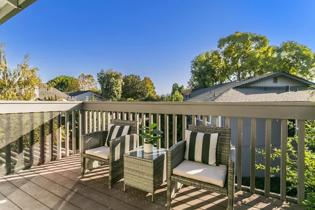 a view of a chairs in balcony