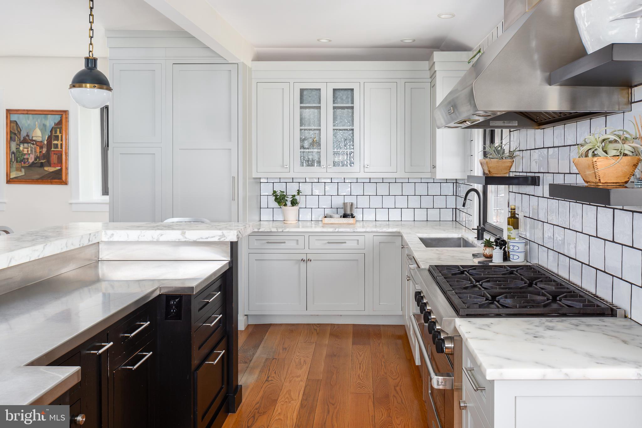 116 Llanfair Road Ardmore, PA 19003 - Photo 18 of 61 Renovated Kitchen w/ Custom Cabinetry