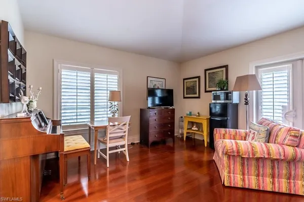 a view of a chairs on the roof deck