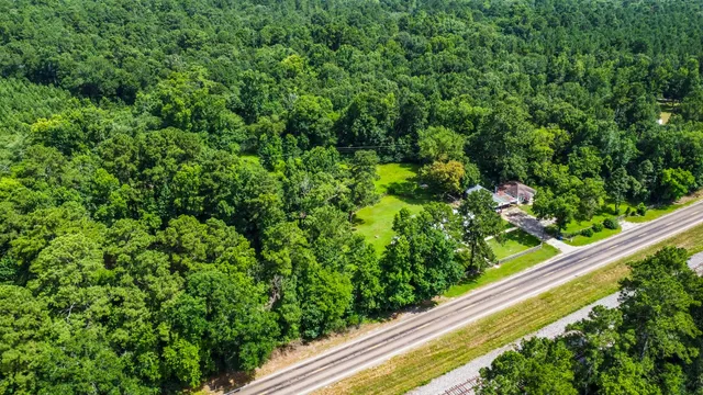 a view of a garden from a balcony
