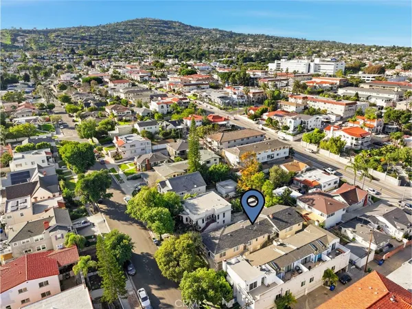 an aerial view of multiple house