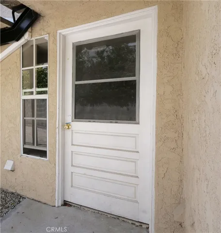 a view of front door