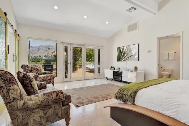 a view of a swimming pool with a view of lake