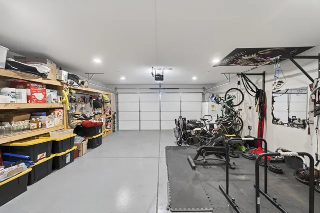 a view of a chandelier in a mirror