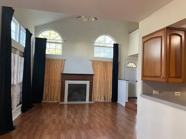 a view of empty room with front door