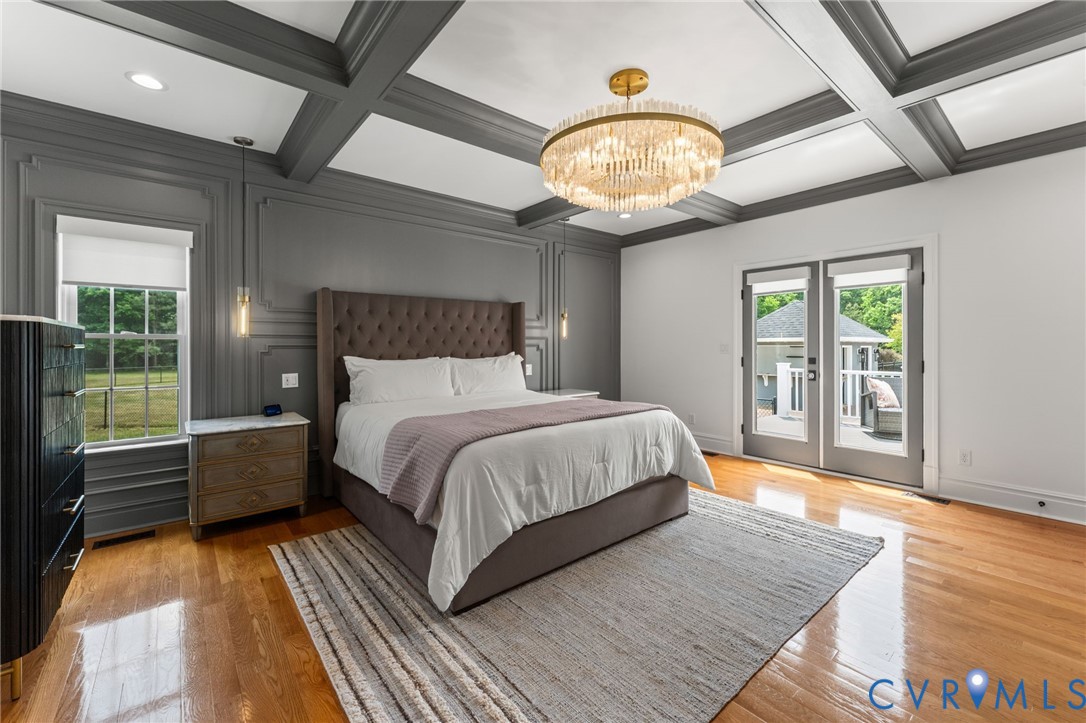 13446 Bradley Bridge Road Chester, VA 23831 - Photo 26 of 98 Custom coffered ceiling and accent wall.