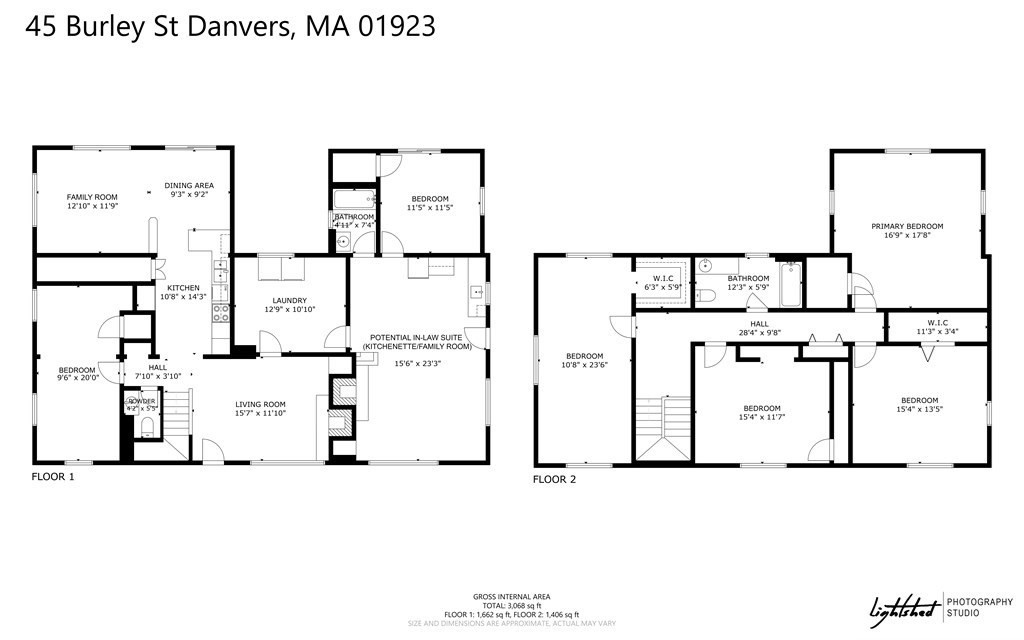 45 Burley Street Danvers, MA 01923 - Photo 41 of 41 a black and white photo of a floor plan