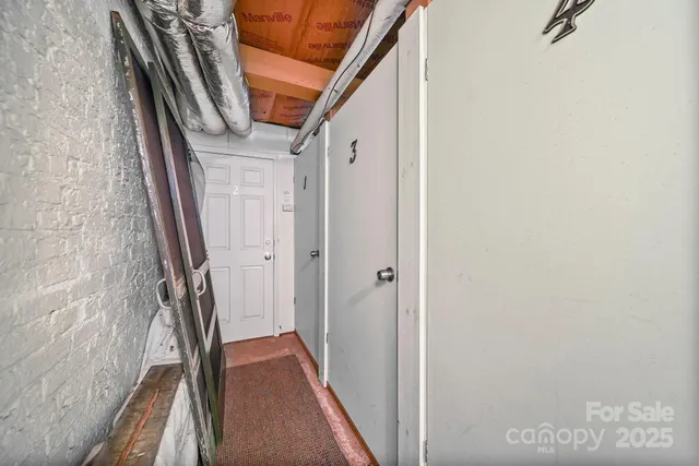 a view of hallway with stairs