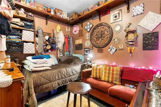 a view of a swimming pool with an outdoor space and seating area