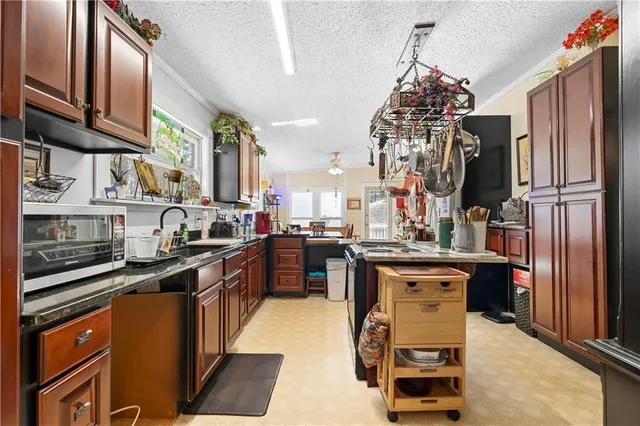 a backyard of a building