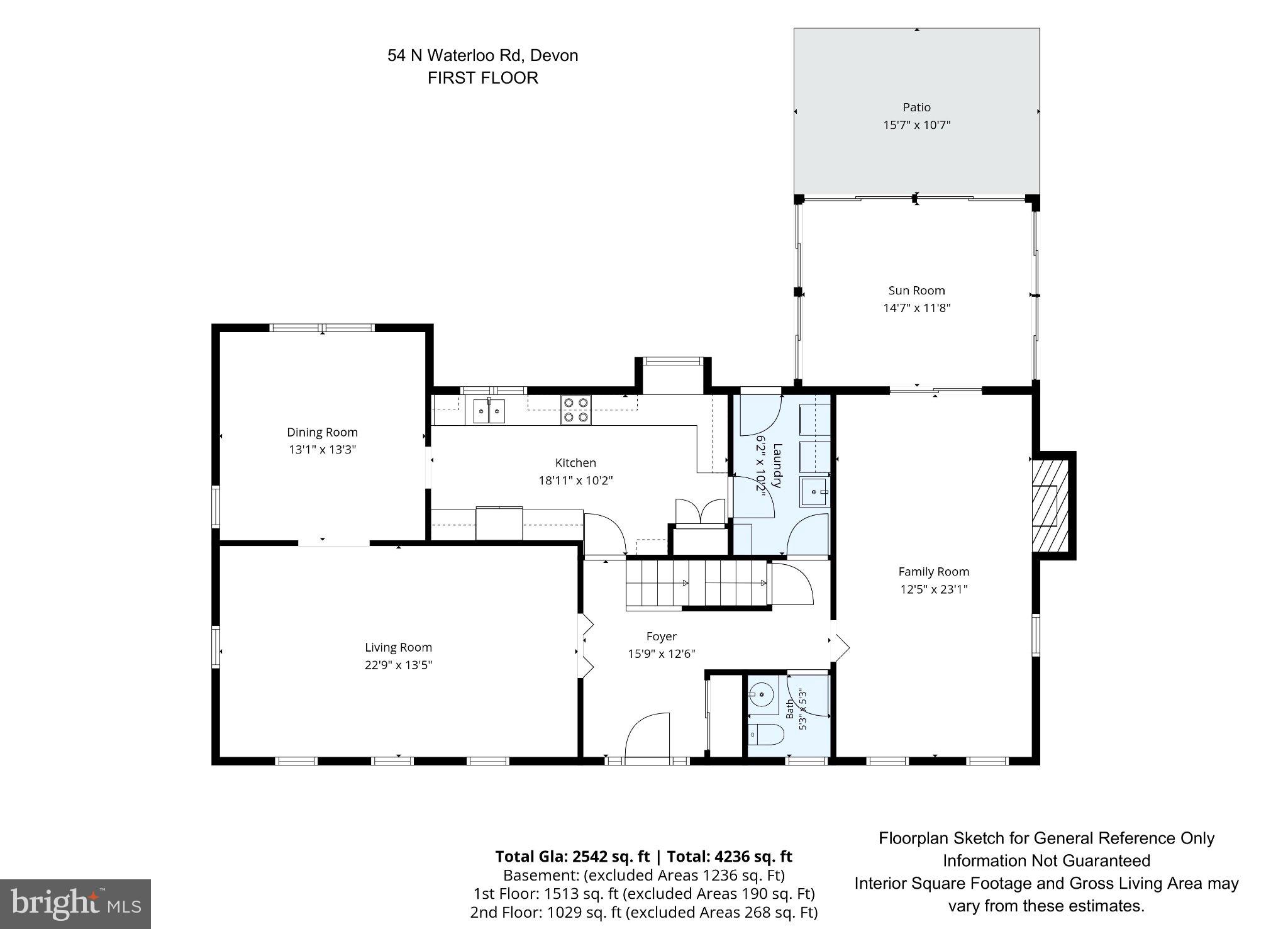 54 North Waterloo Road Devon, PA 19333 - Photo 31 of 33 Sketch - actual may vary