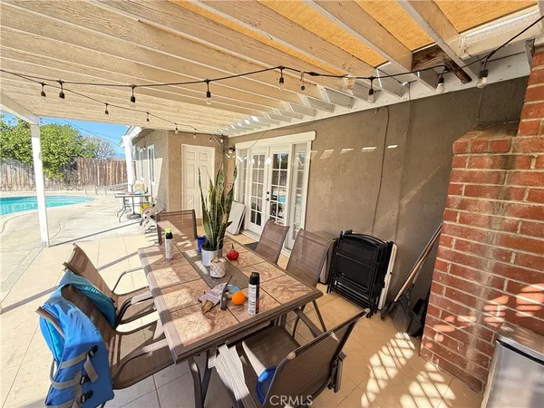 a outdoor space with patio furniture