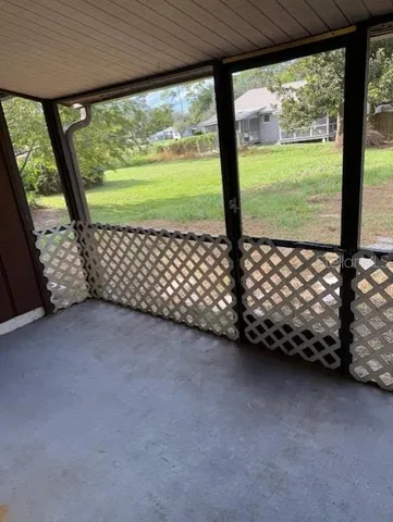 a view of a black gate