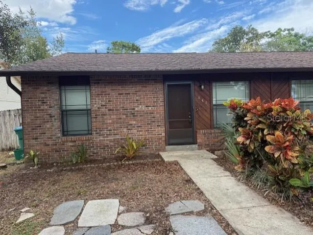 a front view of a house