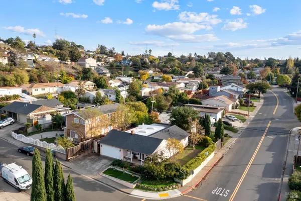 an aerial view of a