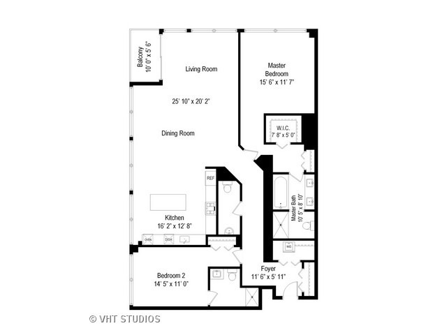 65 East Monroe Street, Unit 4623 Chicago, IL 60603 - Photo 26 of 26 a picture of a floor plan