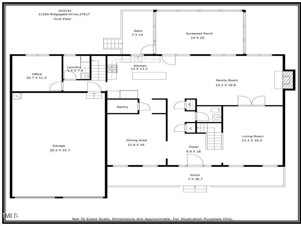 11200 Ridgegate Drive Raleigh, NC 27617 - Photo 66 of 69 1st Floor Layout