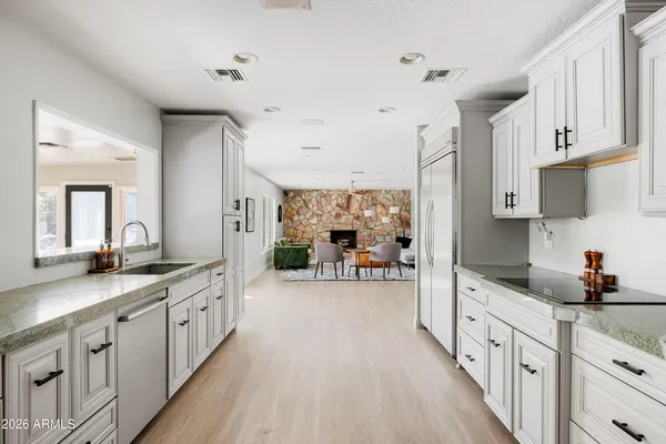 a bed room with furniture and a window