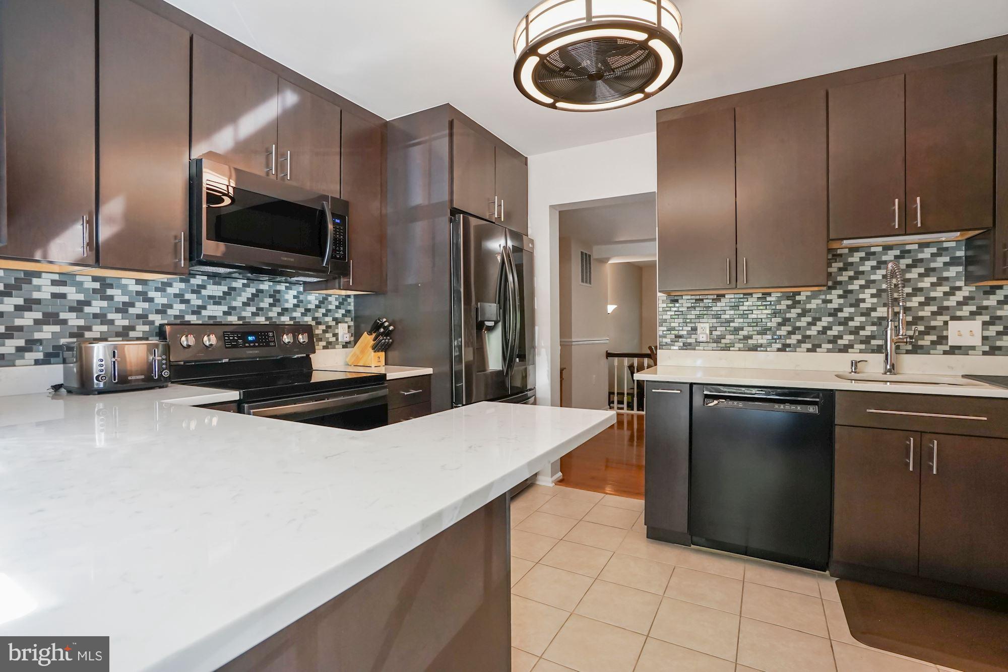 Custom designed with extended counter &ceiling fan