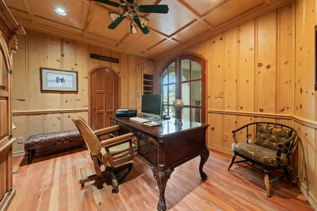 a view of a balcony with a pot