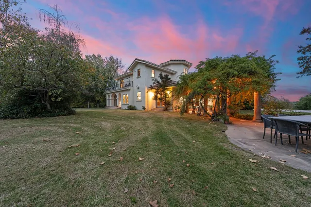 a view of lake with green space