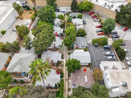 an aerial view of multiple house