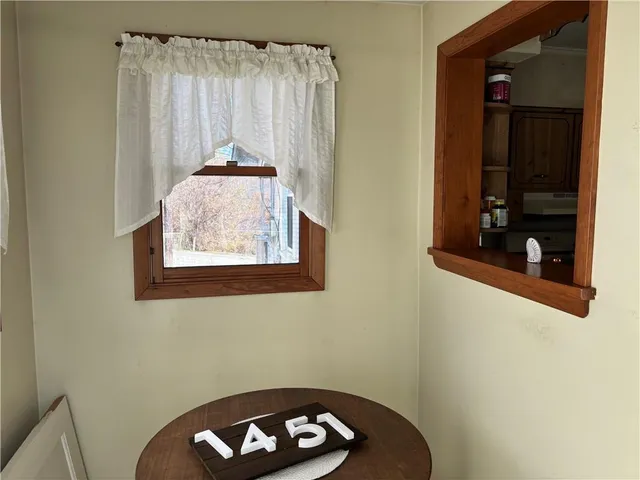 a view of a small space with a small car