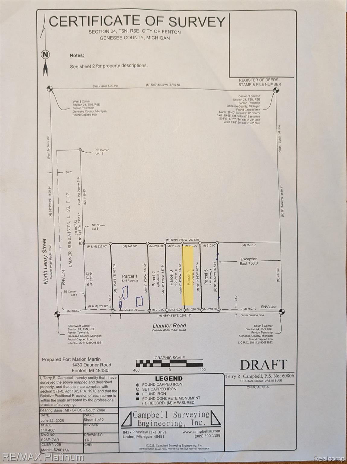 4 Dauner Road Fenton, MI 48430 - Photo 16 of 16 41-1430 Dauner Survey - PXL_20260707_152301395~Parcel 4.jpg