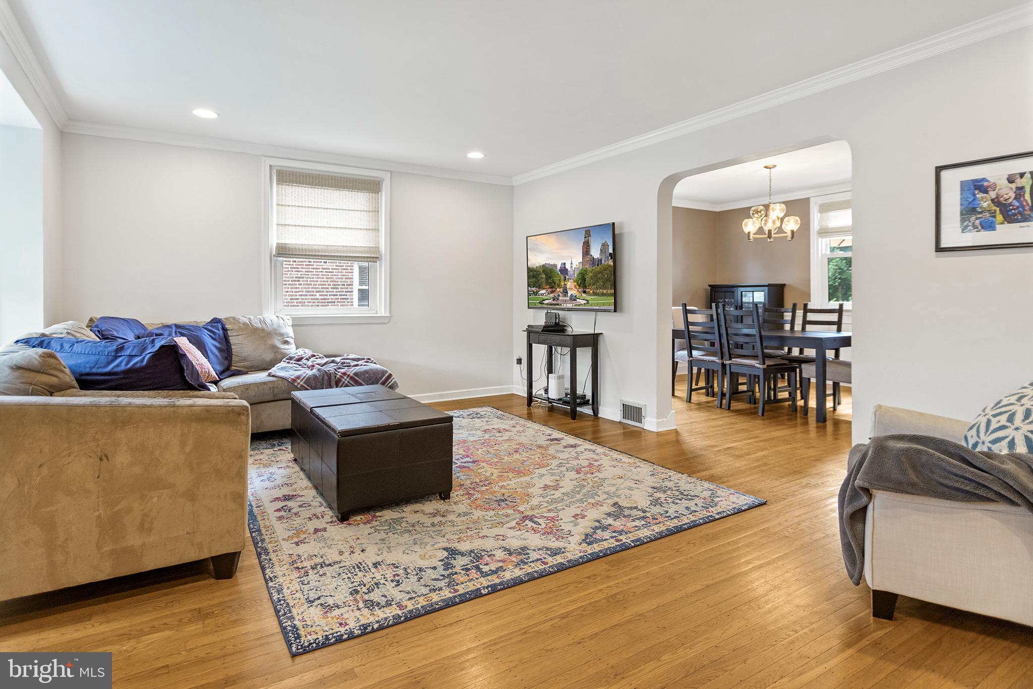 1806 Earlington Road Havertown, PA 19083 - Photo 2 of 27 a living room with furniture and wooden floor