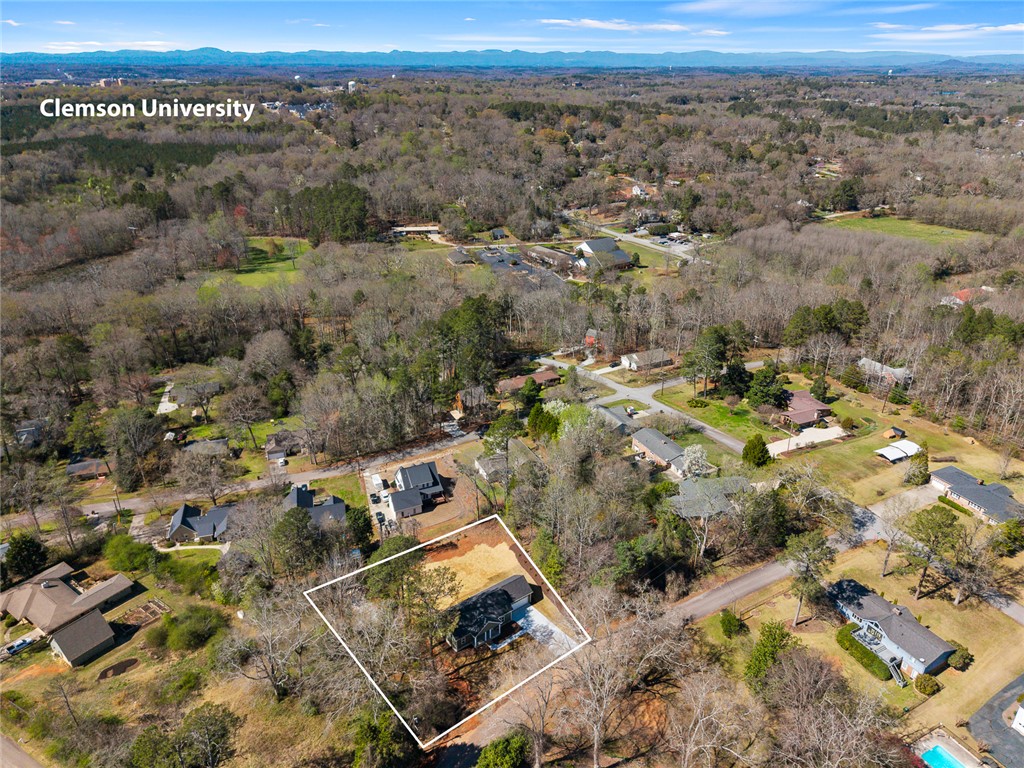 125 Cambridge Lane Pendleton, SC 29670 - Photo 21 of 22 An expansive aerial perspective highlights this tranquil, tree-lined neighborhood and surrounding natural beauty.