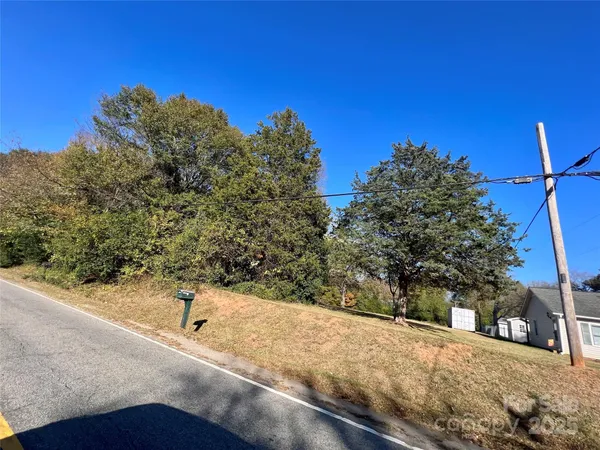 a view of a yard with a tree