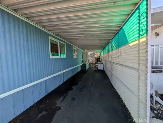 a view of backyard with green space