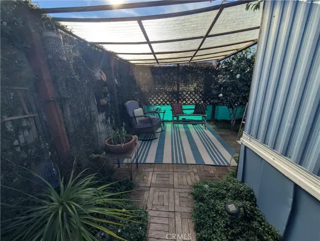 a view of outdoor space with seating