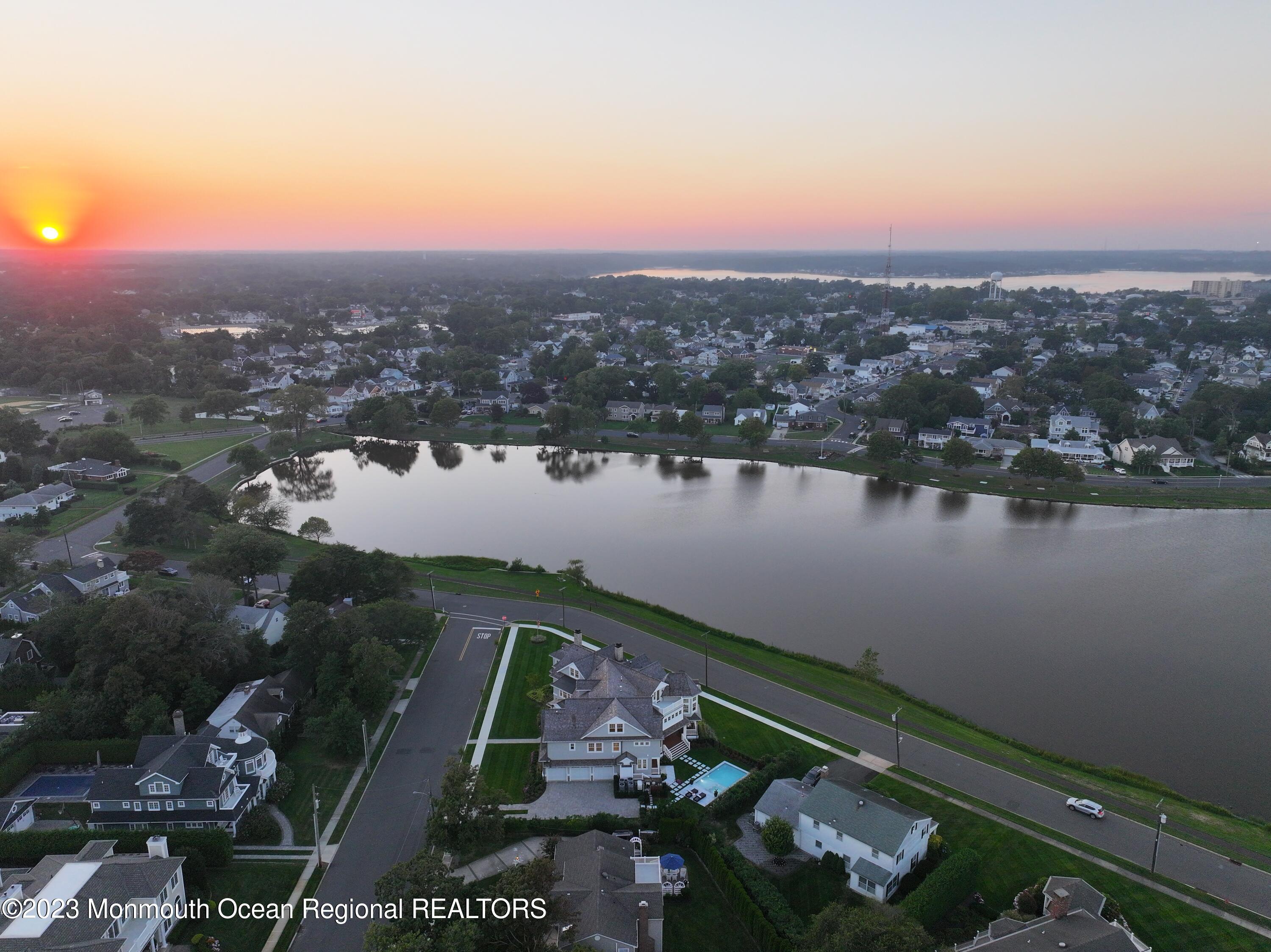 65 South Boulevard Spring Lake, NJ 07762 - Photo 70 of 80 an aerial view of lake and residential houses with outdoor space