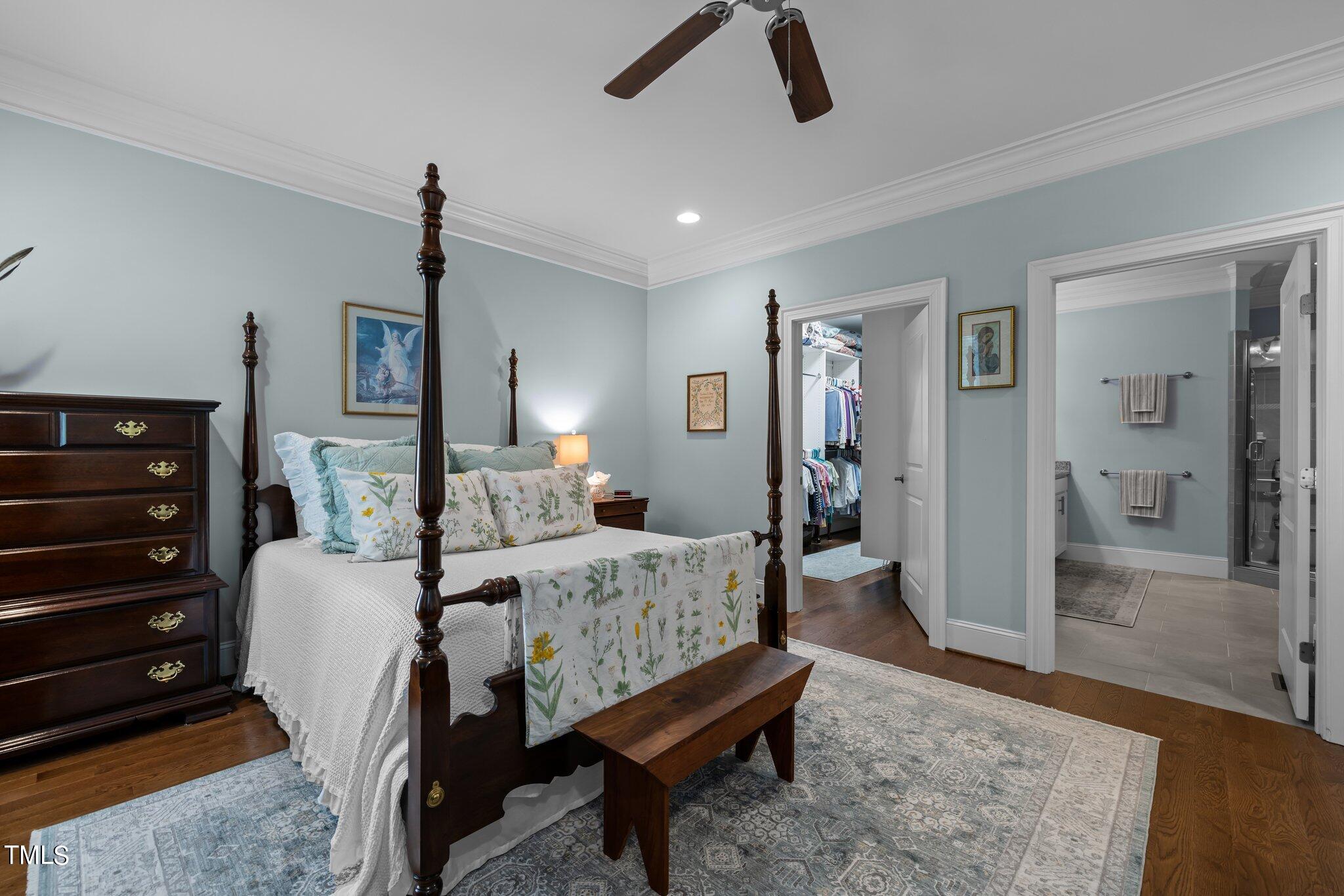 504 Valleyshire Road Durham, NC 27707 - Photo 15 of 38 a bedroom with furniture and a wooden floor