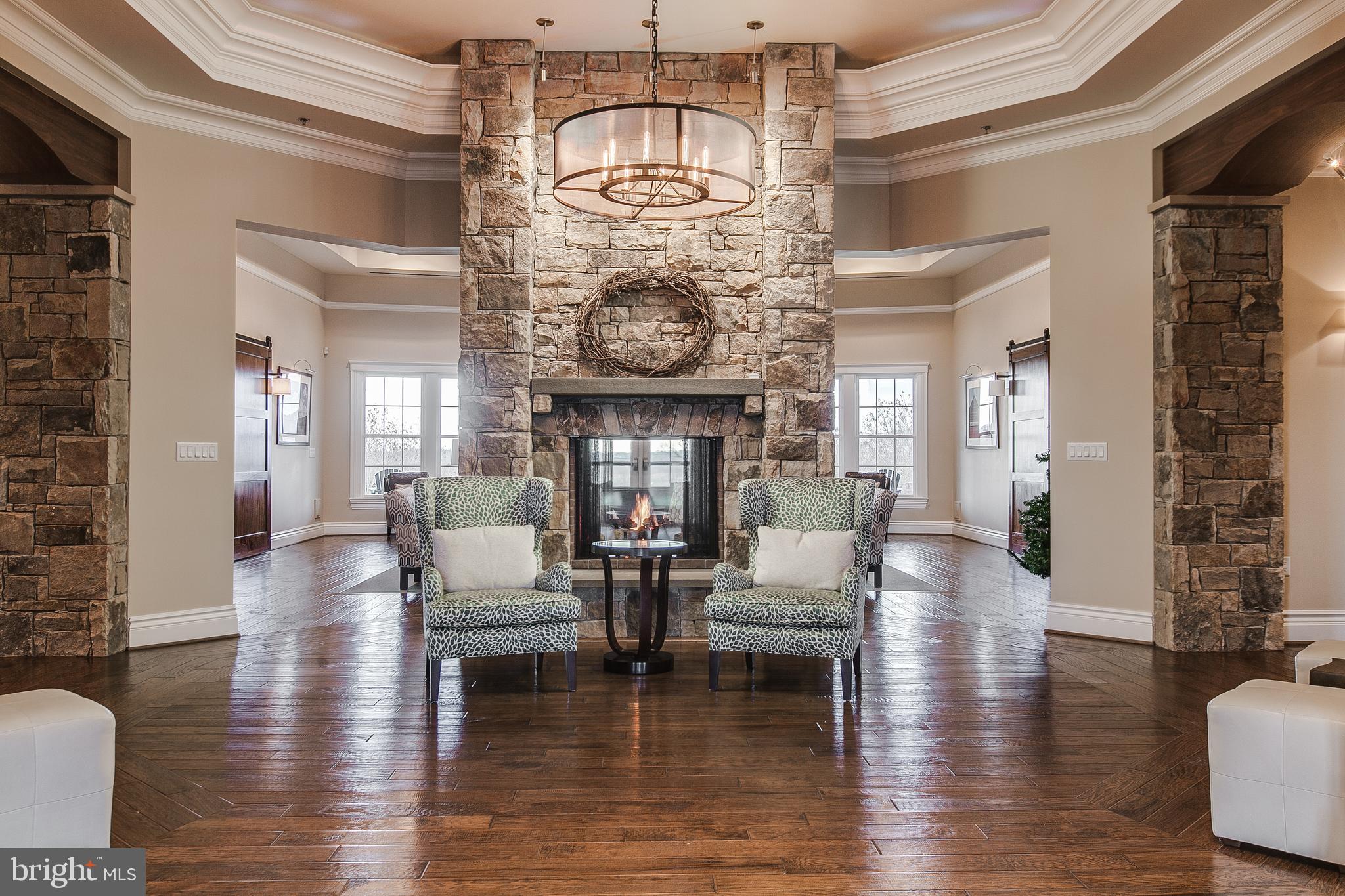 401 Karn Place Brunswick, MD 21716 - Photo 68 of 82 a living room with fireplace furniture and a chandelier