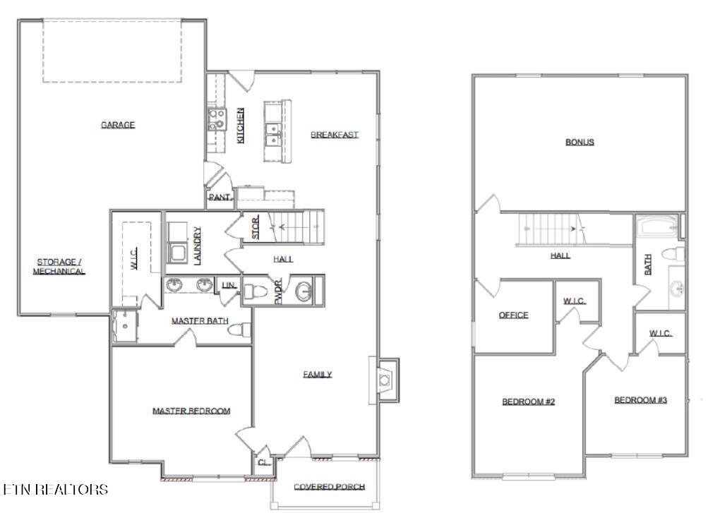 109 Thornberry Road, Unit LOT 55B Oak Ridge, TN 37830 - Photo 35 of 35 Rymann Standard Rear Entry Floor Plan