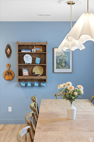 283 North 500 West Mapleton, UT 84664 - Photo 60 of 102 Dining space featuring wood finished floors and baseboards.