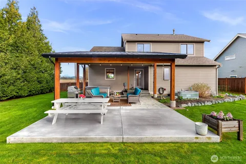 a outdoor space with patio furniture