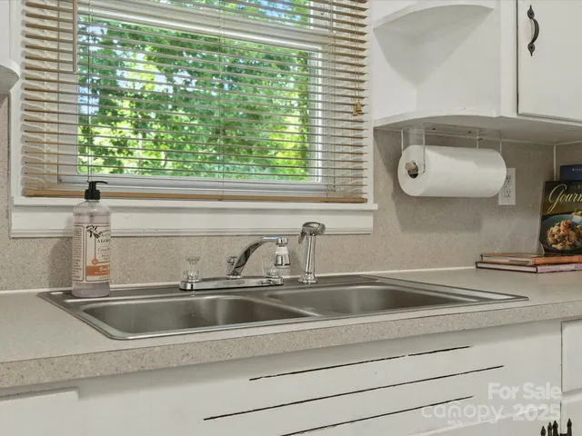 a close view of kitchen appliances