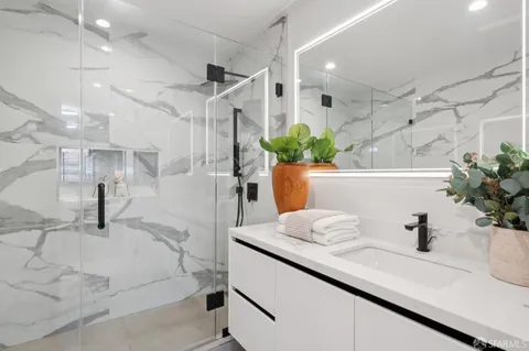 a building outdoor space with patio furniture